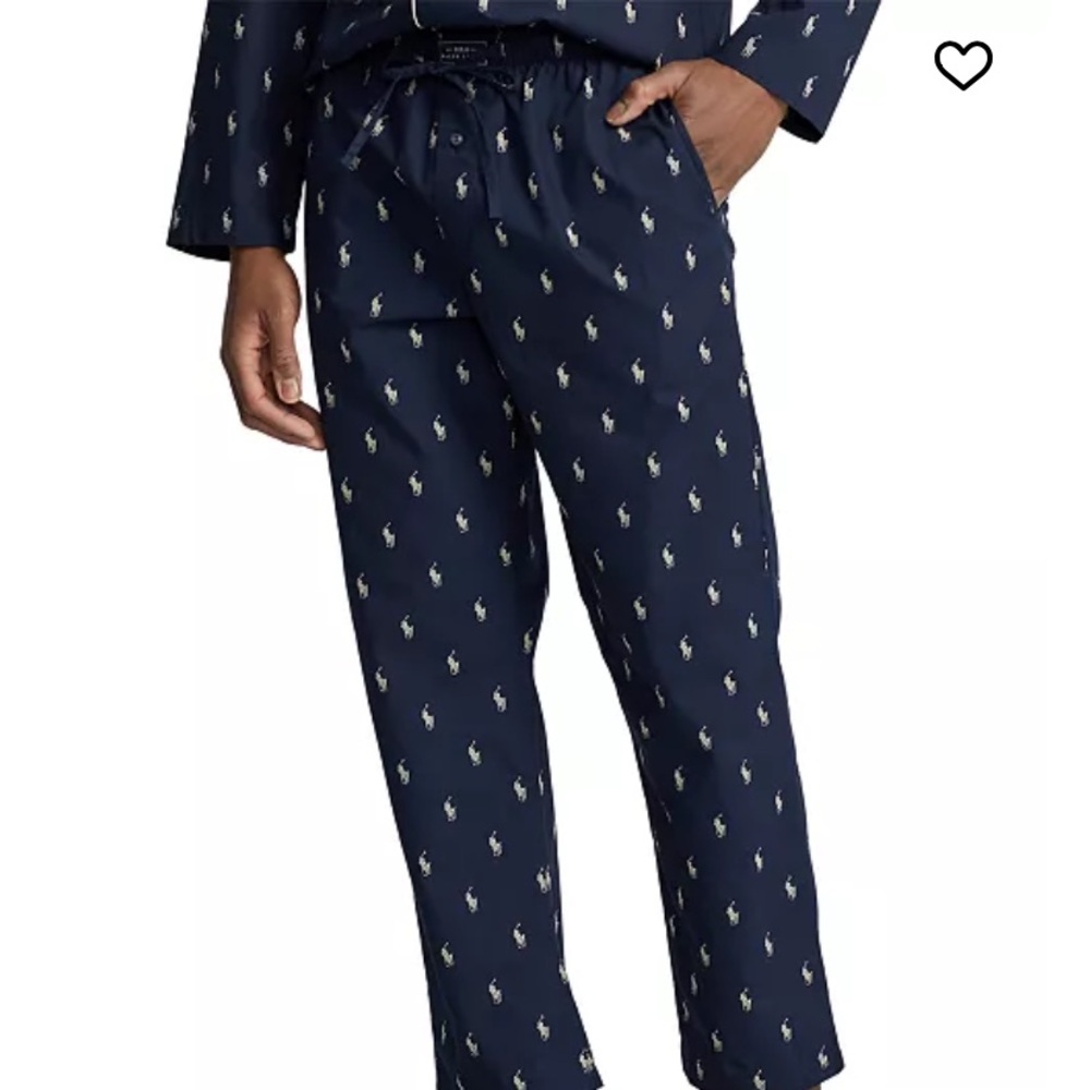 U.S. Polo Assn. Dark Blue Patterned Pajama Pants, Size M